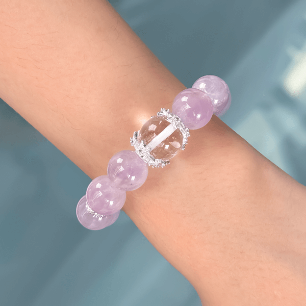 Lavender Amethyst Bracelet on Wrist