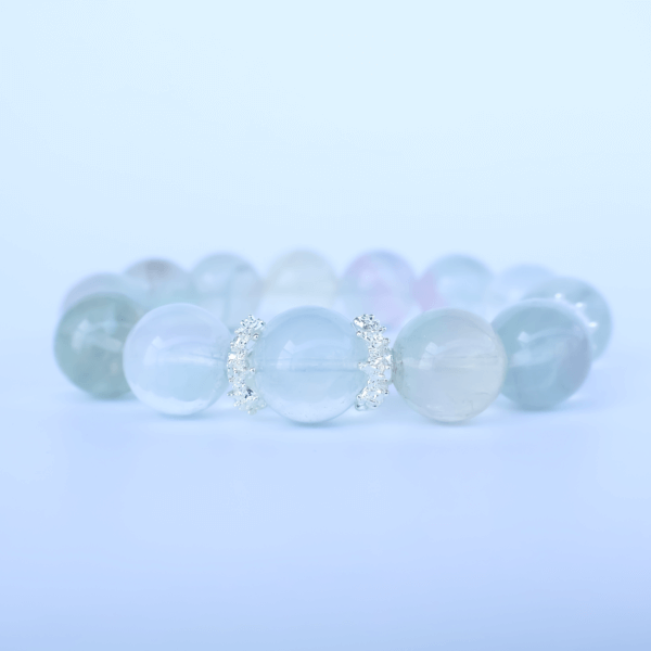 Green Ghost Phantom Bead Bracelet Display on Clean Background
