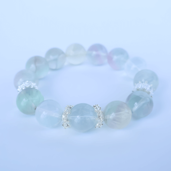 Green Ghost Phantom Bead Bracelet Display on Clean Background