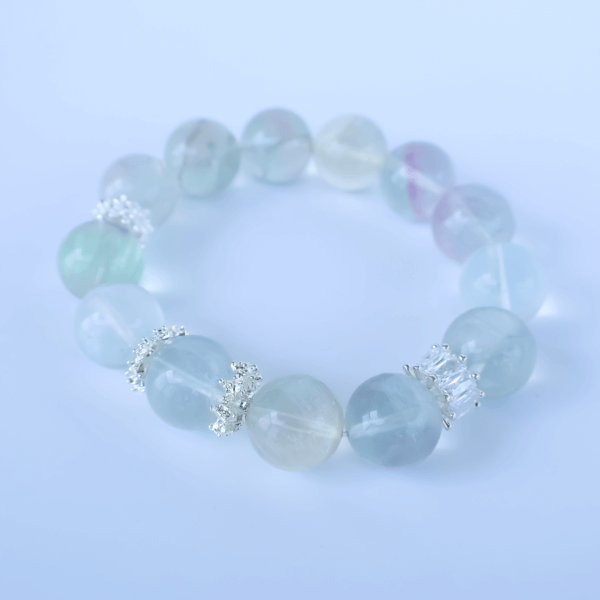 Green Ghost Phantom Bead Bracelet Display on Clean Background