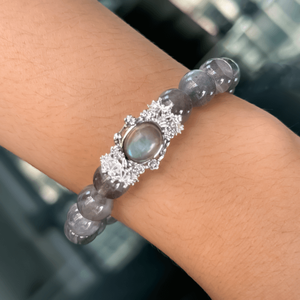 Labradorite Bracelet Worn on Wrist