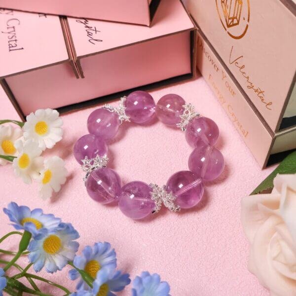 Bolivian Amethyst Bead Bracelet – Wear for Balance & Protection