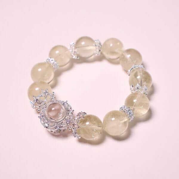 Yellow Azeztulite Crystal Bead Bracelet – Natural Healing Energy