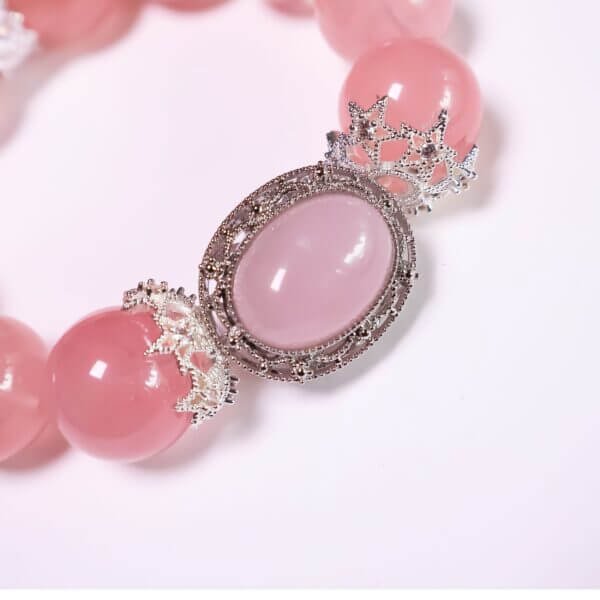 Elegant Rose Quartz Beaded Bracelet for Love and Stress Relief