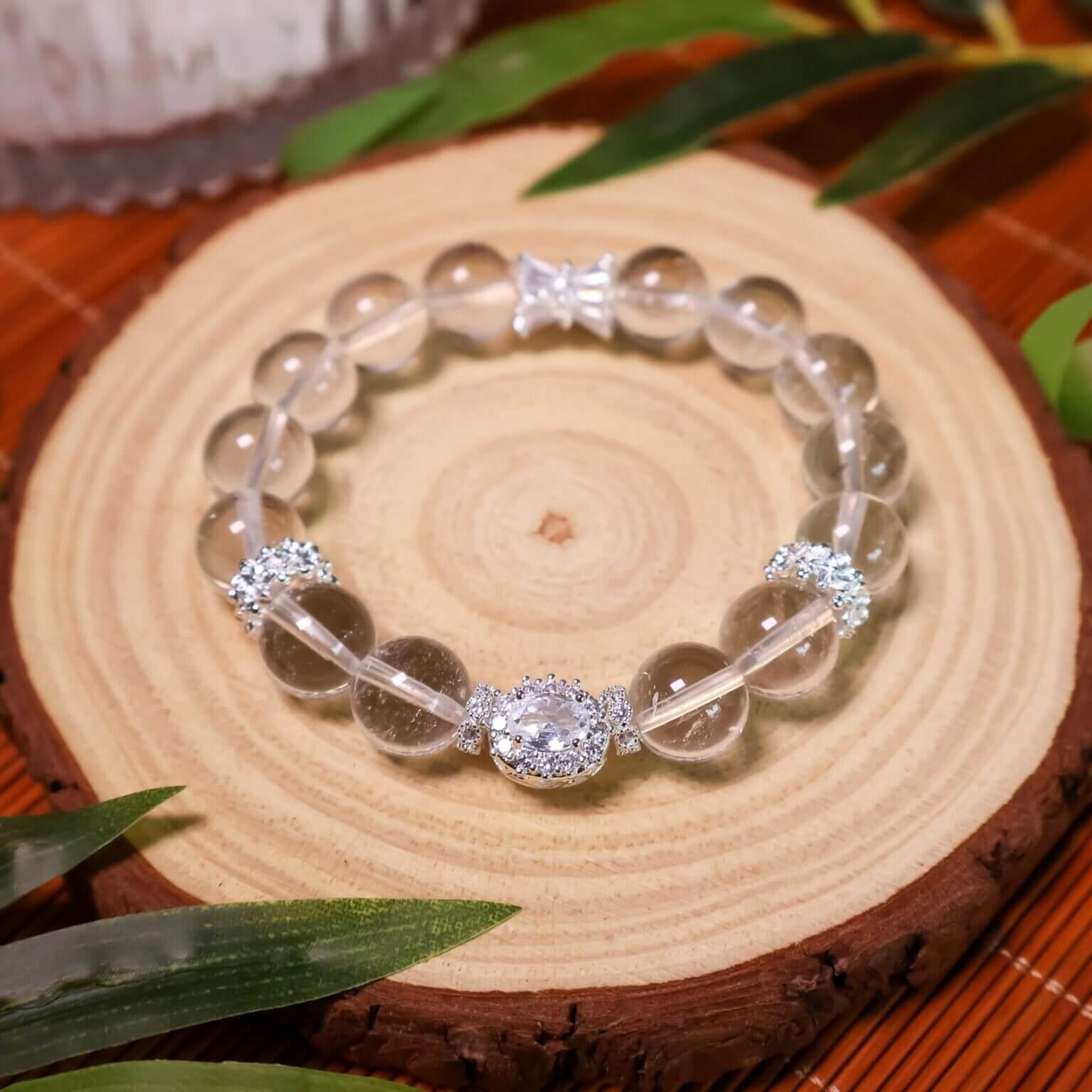 Clear Quartz Crystal Bead Bracelet – Natural Healing Energy