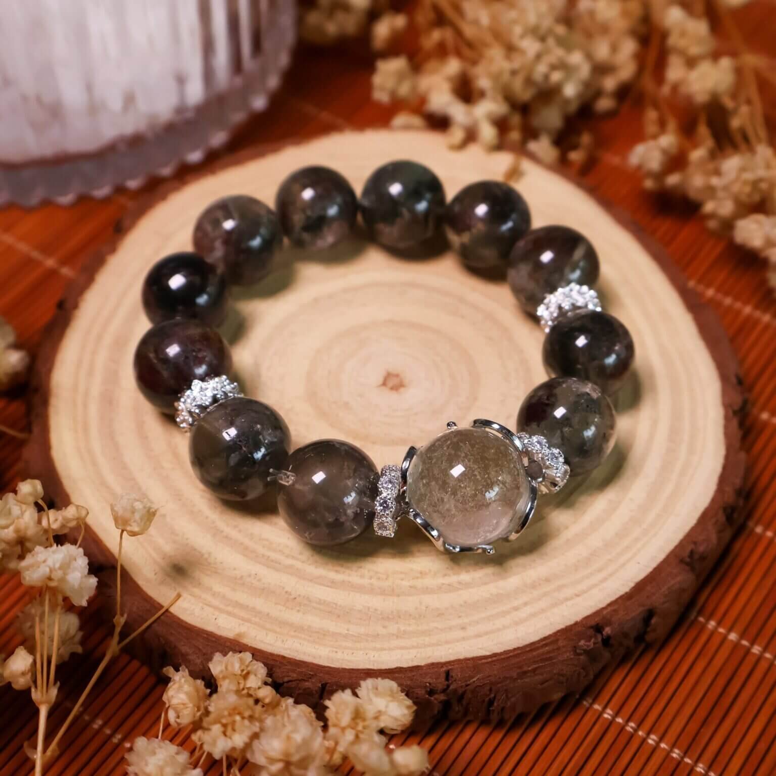 Green Phantom Quartz Bead Bracelet – Wear for Healing & Transformation